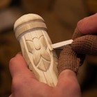 Hand Carved Wooden Thor Statue Norse Viking God Altar Decor 15cm Gift For Man