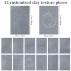 12 Pcs Polymer Clay Texture Sheets Mat Works With Polymer Clay Cutter Embossi   