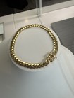 Yellow Gold Curb Link Bracelet 5mm 7   - 14kt  solid 