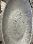 Vintage Mid-century Hammered Aluminum Tray  14 Inches