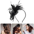 Large Flower Feather Hair Hat Fascinator Headband Clip Wedding Royal Ascot Race