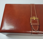 Vtg Rolex Brown Leather Wood Watch Box Case Montres Sa Geneve 56001 Jewelry