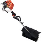 52cc 2 Stroke Snow Sweeper Gasoline Powered Broom Sweeper Broom Brush Black
