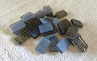 Elder Futhark Resin Runes Blue Pearl   Black Glitter Handmade