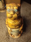 Antique Majolica Largest Size 11  Figural Pitcher Pug   Dog   Bulldog Beer Stein