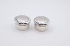 Charming Antique Sterling Silver Pair Of Pill Pots Hallmarked Birmingham 1903