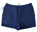 Style co  Women s Drawstring French Terry Shorts Size S L Xl Industrial Blue