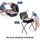 27x17x22  Portable Metal Travel Folding Luggage Suitcase Holder Rack Stand Home