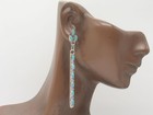 Belvera Tsethlikai Zuni Turquoise Sterling Silver Dangle Earrings Signed