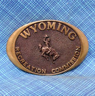 Wyoming Recreation Commission Belt Buckle Rare 1980s   Western Heritage   qrt985