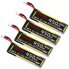 4pcs 1s Hv 3 8v Lipo Battery 450mah 150c Bt ph2 0 Plug For Rc Fpv Racing Drone