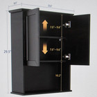 Vanirror Black Bathroom Wall Cabinet - 24  X 30  - New box