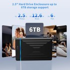 Acasis 2 5  External Hard Drive Enclosure Usb 3 0 To Sata Iii Adapter Black 