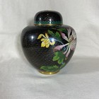 Vintage Chinese Cloisonne Ginger Jar Chrysanthemum 6   