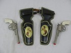 Vintage Hubley Diecast Cowboy Western Repeating Cap Gun Pistols W  Holster Vg