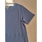 Eddie Bauer Vintage Waffle Knit Thermal Blue Dress Medium 90s Vtg