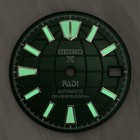 28 5mm Green Luminous Sun Pattern Watch Dial For Nh35 nh36 Movement