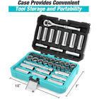 Duratech 40 Pcs 3 8  Drive Socket Set Sae   Metric Mechanics Tool Set W case New
