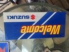 Rare Suzuki Motorcycle Signs Gsxr Own The Track And Welcome Sign