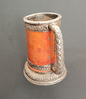 Antique Mongolian Tibetan Silver Tankard Asian Buddhist Antiques