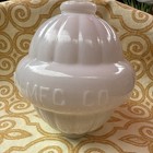 Vintage Lightning Rod Ball W  C  Shinn Mfg Co Milk Glass Chips On Top Collar