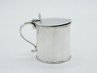 George Iii Early Sterling Silver Barrel Mustard Pot Antique 1765 London