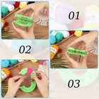 6 Sizes Pompom Device 12 Colours Wool Weaver Needle Pompom Maker Sets  Pompoms