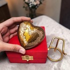 Mini Heart Cremation Keepsake Urn For Ashes With Stand   Box To Honor Loved Ones