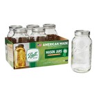  4 Pack  Ball Glass Mason Jar W lid   Band  Wide Mouth  64 Ounces  6 Count