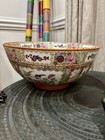 14    Chinese Rose Medallion Bowl Famille Rose     Hand Painted  Qianlong Mark Evc