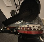 Mitchell 5-string Closed Back Banjo Gloss Red black Finish W  Hard Case