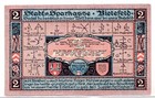 1921 Germany Bielefeld Notgeld 2 Mark Note  1755 