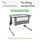 Bassinet Fitted For Baby Delight Beside Me Dreamer Bassinet Light   Dark Sage