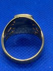 Vintage Yellow Gold Black Onyx Signet Ring Size 10