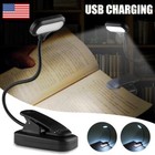 Usb Rechargeable Small Table Led Reading Book Light Flexible Clip Desk Lamp New