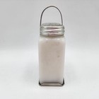 Vtg Dutch Boy Girl Milk Glass Salt Pepper Shaker Set W Metal Caddy