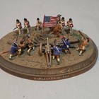 Battle Of Princeton Revolutionary War Diorama Miniature Soldiers Cannon Woodbase