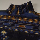 Vintage Izod Aztec Southwestern Fleece Pullover Jacket Mens Xl Blue Snap