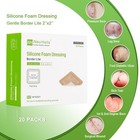 Silicone Foam Dressing Gentle Border Lite 2  x2    Pad Size 1  x1    20 Pack    