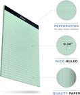 Colored Legal Pads 8 5 X 11  Pack Of 12 - Perforated Wide Ruled Writing Note Pad