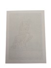 Vintage Art Ex-libris Bookplate Of    the Thinker    Sculpture - 4  X 3 