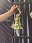 Large Nautical Ship s Boat Bell 9  Solid Brass Marine Maritime Wall Decor New