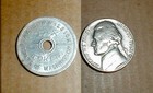  1  Tax Token Washington State Tax Commission Round Hole Aluminum 40s-50s Used