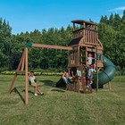 Kidkraft Summit Vista Wooden Swing Set Kids Outdoor Playground With 2 Slides