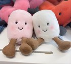 Amuseables Jelly  Cat  Pair Of Marshmallows Keychain Bag Charm Pink   White Nwt