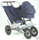Mt Buggy 2009 Carrycot Moss Green For Double Stroller