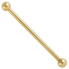 1pc Industrial Barbell 14k Solid Gold Scaffold Piercing Jewelry 14g 1 3 8  35mm