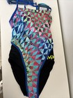 Size 30 Michael Phelps Racing Swim Suit Aqua Infinity Tech  Women Chrystal
