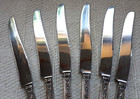6 X Vintage Alvin Sterling Mastercraft Silver Weighted Handle Knives 9  Mono  a 