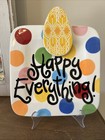 Happy Everything Coton Colors Yellow Easter Egg Attachment With 9 25    Platter